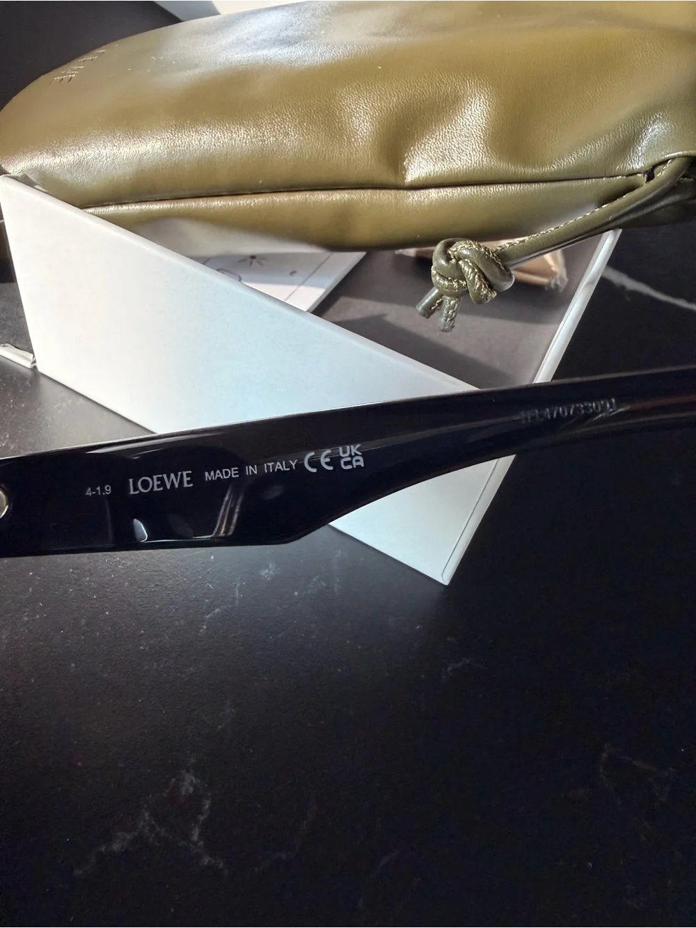 Loewe Black Oversized Sunglasses with Gradient Purple Lenses
